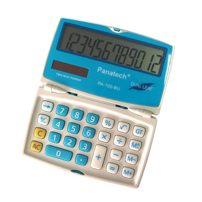 【包材商城 科迪能便携式折叠计算器PA-100-BU/退位按键 记忆内存】价格,厂家,图片,计算器,广州包材商城电子商务-